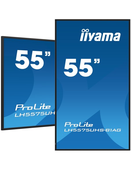 iiyama ProLite Pantalla plana para señalización digital 138,7 cm (54.6") LCD Wifi 500 cd   m² 4K Ultra HD Negro Procesador incor