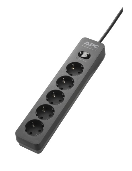 APC PME5B-GR limitador de tensión Negro 5 salidas AC 230 V 1,5 m
