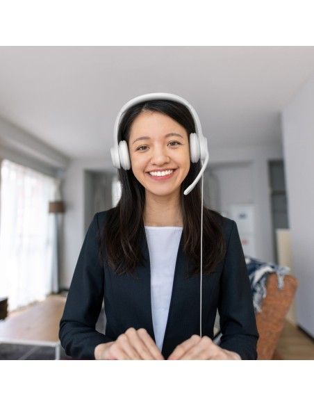 Logitech H390 Auriculares Alámbrico Diadema Oficina Centro de llamadas USB tipo A Blanco
