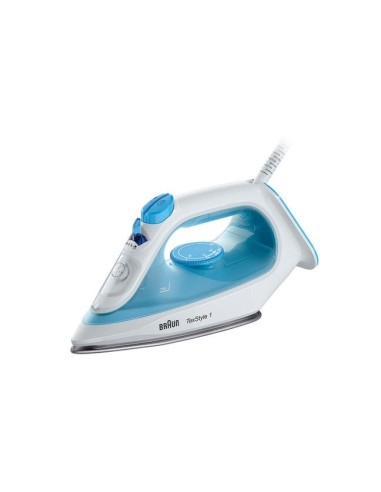 Braun TexStyle 1 Plancha vapor-seco Suela de cerámica 2000 W Azul, Blanco