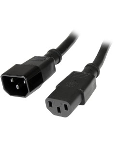 StarTech.com Cable 14 AWG Extensor de Extensión Estándar de 90cm de Alimentación de Ordenador C14 a C13