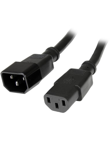 StarTech.com Cable 14 AWG Extensor de Extensión Estándar de 90cm de Alimentación de Ordenador C14 a C13
