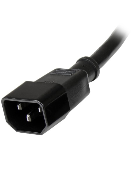 StarTech.com Cable 14 AWG Extensor de Extensión Estándar de 90cm de Alimentación de Ordenador C14 a C13