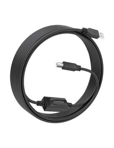 CABLE USB 2.0 AISENS CON AMPLIFICADOR TIPO A M-B M, NEGRO, 10M
