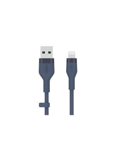 Belkin Cbl Siicone USB-A LTG 2M bleu Azul