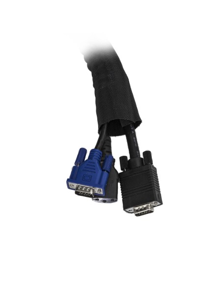 StarTech.com Manga Cubierta de 2m para Gestión de Cableado - Organizador Flexible de Cables - Cubierta de Tela para Esconder Cab
