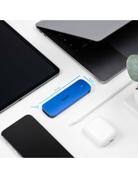 Tooq Caja Externa M.2 NVMe USB3.1 GEN2 Azul