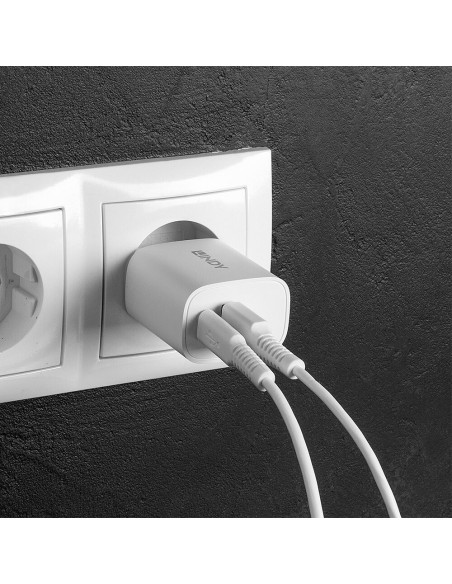 Lindy 73413 cargador de dispositivo móvil Universal Blanco Corriente alterna Carga rápida Interior