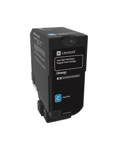 Lexmark 74C2HC0 cartucho de tóner 1 pieza Original Cian