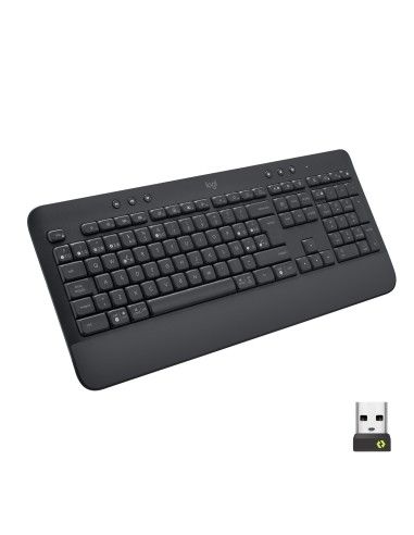 Logitech Signature K650 teclado RF Wireless + Bluetooth QWERTY Español Grafito