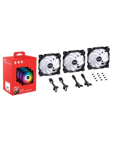 VENTILADOR CAJA XPG VENTO 120MM NEGRO RGB X3