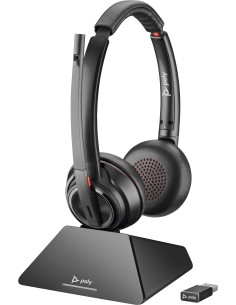 POLY 8220 UC Auriculares Inalámbrico Diadema Oficina Centro de llamadas Negro