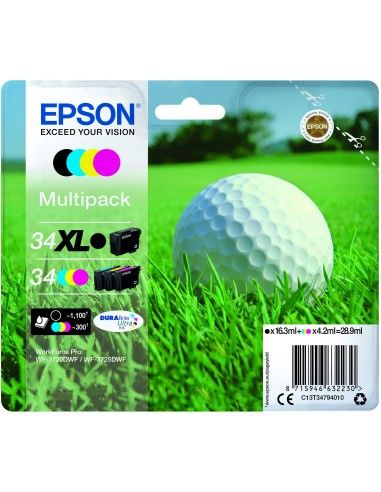 Epson Multipack 4 colores 34XL DURABrite Ultra Pelota de golf