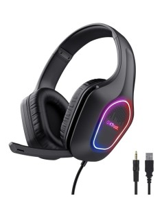 Trust GXT 416 ZIROX Auriculares Alámbrico Diadema Juego USB tipo A Negro