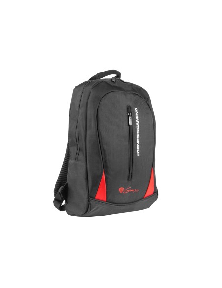GENESIS Pallad 100 mochila Negro, Rojo Poliéster