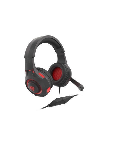 GENESIS Radon 200 Auriculares Diadema USB tipo A Negro, Rojo