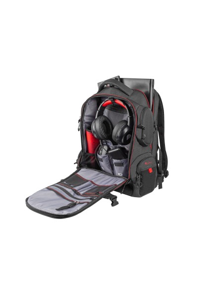 GENESIS Pallad 550 maletines para portátil 43,9 cm (17.3) Mochila Negro, Rojo