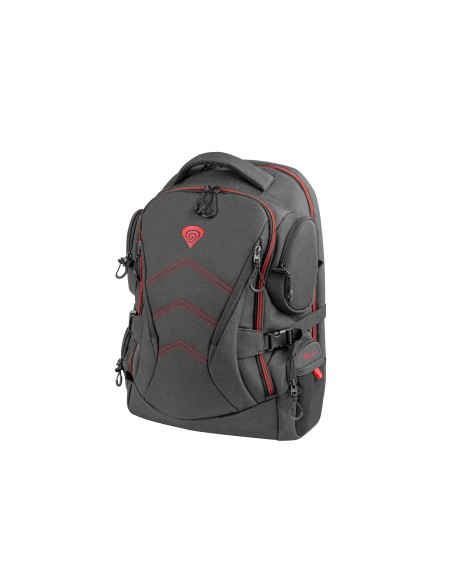 GENESIS Pallad 550 maletines para portátil 43,9 cm (17.3) Mochila Negro, Rojo