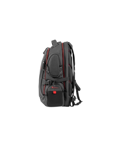 GENESIS Pallad 550 maletines para portátil 43,9 cm (17.3) Mochila Negro, Rojo