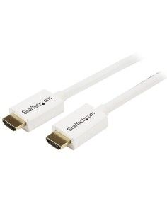 StarTech.com Cable HDMI de alta velocidad de 5m - Macho a Macho - CL3 Instalación en Pared - Ultra HD 4k x 2k - Blanco