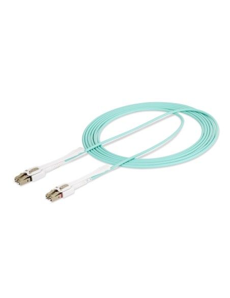 StarTech.com Cable de Fibra Í?ptica Multimodo LC a LC (UPC) OM4 de 3m - con Pestillos - 50 125Âµm - Redes de 100G - Resistente a