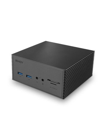 Lindy 43378 base para portátil y replicador de puertos Alámbrico USB 3.2 Gen 2 (3.1 Gen 2) Type-C Gris