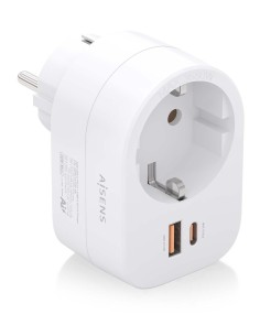 AISENS ASPS-1A1C06-W cargador de dispositivo móvil Universal Blanco Corriente alterna Carga rápida Interior