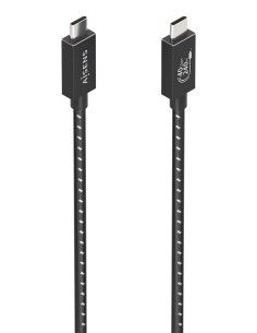 CABLE USB4 GEN3X2 ALU 8K60HZ 5A E-MARK USB-CM-CM NEGRO 0.5M AISENS A156-0866