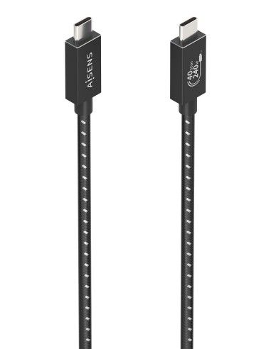 CABLE USB4 GEN3X2 ALU 8K60HZ 5A E-MARK USB-CM-CM NEGRO 1.0M AISENS A156-0867