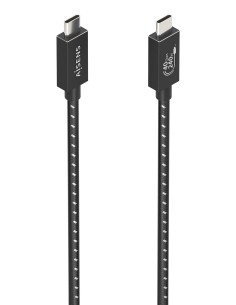 CABLE USB4 GEN3X2 ALU 8K60HZ 5A E-MARK USB-CM-CM NEGRO 1.5M AISENS A156-0868
