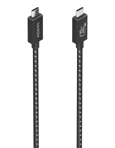 CABLE USB4 GEN3X2 ALU 8K60HZ 5A E-MARK USB-CM-CM NEGRO 1.5M AISENS A156-0868