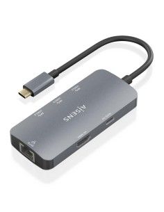 DOCK AISENS USB-C 6 EN 1 USB-C A HDMI-RJ45-3USBA-USBC PD GRIS 15CM ASUC-6P019-GR