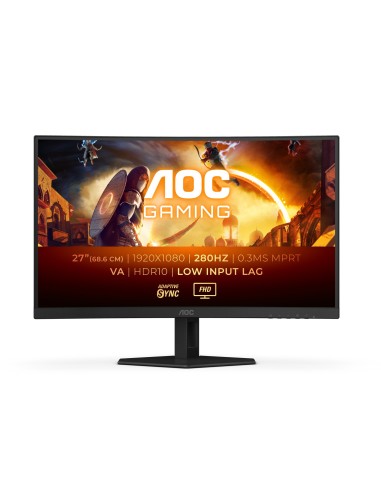 MONITOR 27 AOC C27G4ZXE GAMING CURVO FULL HD 2HDMI 1DP NEGRO
