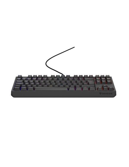 TECLADO GAMING GENESIS THOR230 TKL RGB MECANICO NEGRO SWITCH OUTEMUROJO HOT SWAP