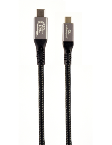 CABLE GEMBIRD USB 3.2 GEN. 2X2 TIPO C DE PRIMERA CALIDAD, 20 GBPS, 100 W, 1,5 M
