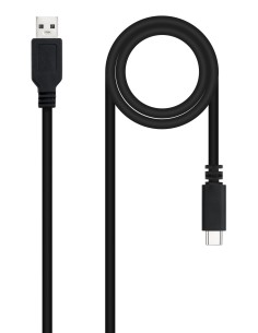 CABLE USB 2.0 3A TIPO USB-CM-AM NEGRO 1.5M NANOCABLE 10.01.2101-L150