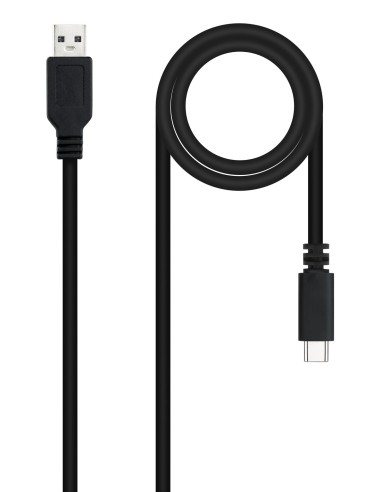CABLE USB 2.0 3A TIPO USB-CM-AM NEGRO 1.5M NANOCABLE 10.01.2101-L150