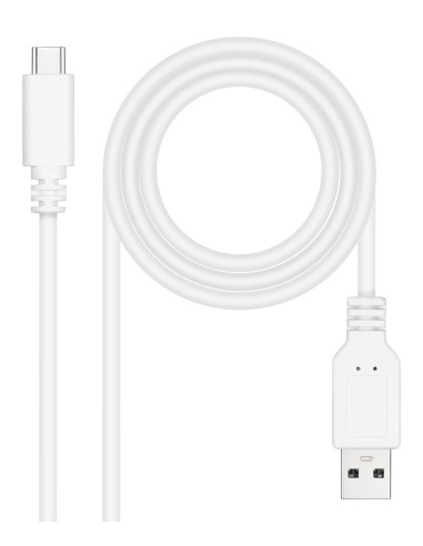 CABLE USB 2.0 3A TIPO USB-CM-AM BLANCO 1M NANOCABLE 10.01.2101-W
