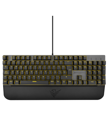 Teclado mecanico gaming phoenix mk1 elite full rgb configurable switches brown usb con reposamuñecas