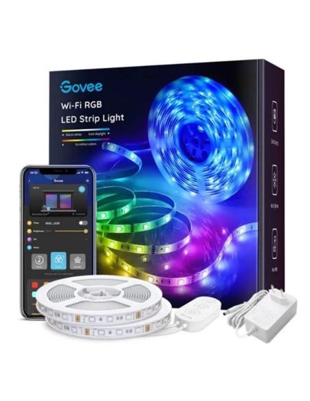 Tira led govee rgb smart wifi+bt h6110 10m -  modo musica -  control por voz