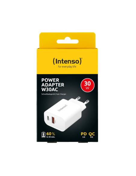 Cargador pared intenso gan w30ac 1xusb - a 1xusb - c