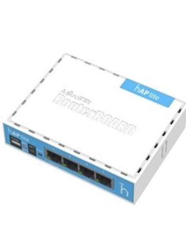 Mikrotik router board rb - 9412nd hap lite with 650mhz cpu 32mb ram 4xlan built - in 2.4ghz 802b - g - n 2x2 two chain wireless