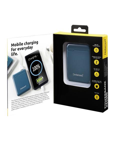 Powerbank intenso xs5000 5000mah usb tipo a usb tipo c petrol