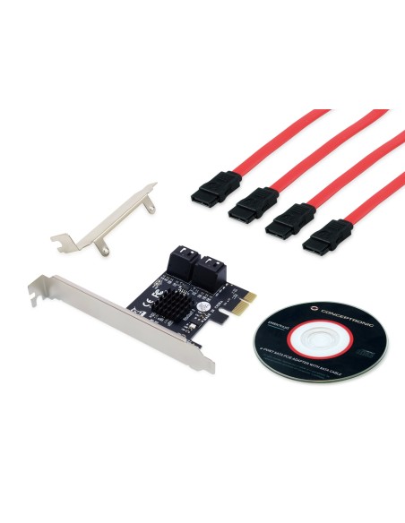 Tarjeta controladora conceptronic emrick03g pci express - 4 x sata 3