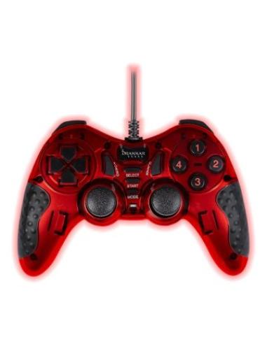 Gamepad Konix Pc Drakkar Blood Axe Evo Cable Usb 1.8m Color Rojo Y Negro