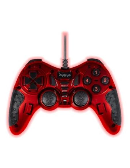 Gamepad Konix Pc Drakkar Blood Axe Evo Cable Usb 1.8m Color Rojo Y Negro
