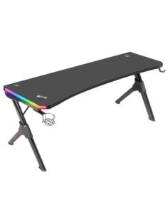 Mesa Mars Gaming Mgd Rgb Xl Black Caja Deteriorada Cash30 Chasis De Acero Tablero 160x60cm Altura 74cm Con Diseño De Fibra De