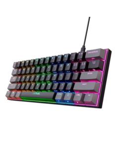 Teclado Mecanico Trust Gaming Gxt 867 Acira Compacto Usb-a/usb-c Iluminacion Rgb Interruptores Rojos Mecanicos Otemu