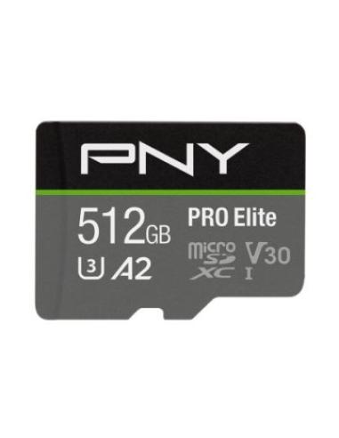 Memoria Sd Micro 512gb Pny Elite Microsdxc Uhs-i Clase 10 100mb/s + Adaptador Sd P-sdux512u3100pro-ge
