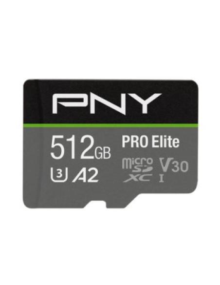 Memoria Sd Micro 512gb Pny Elite Microsdxc Uhs-i Clase 10 100mb/s + Adaptador Sd P-sdux512u3100pro-ge